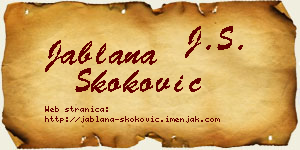 Jablana Skoković vizit kartica